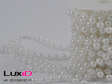 pearls chain 01 white 8mm X 10m